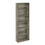 Furinno JAYA Simply Home Free Standing 6-Tier Open Storage Bookcase, French Oak