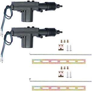 E Support Black Car Plastic Universal Heavy Duty Power Door Lock Actuator 2 Wire 12V Pack of 2