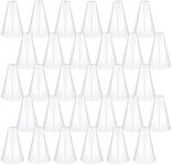 30 Pcs Cheer Megaphone for Party White Plastic Megaphone DIY Party Accessory for School Outdoor Activities Christmas Party Favors Sports Match Game (30 Pcs, White)