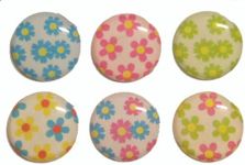 Simple Colorful Flowers Home Button Stickers for iPhone 5 4/4s 3gs 3g, Ipad 2, Ipad Mini, Itouch 6 Pieces