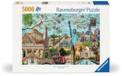 Ravensburger Big Cities Collage 5000 Piece Jigsaw Puzzle for Adults - 17118 - Every Piece is Unique, Softclick Technology Means Pieces Fit Together Perfectly