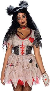 Leg Avenue Women's Deadly Voodoo Doll Halloween Costume, Multicolor, Small/Medium