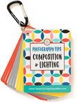 Photography Tips: Composition & Lighting Cheat Sheet Cards | Pocket-Sized Quick Reference Cards for Beginners | Snap Happy Mom (Bright)