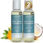 SoCal Suds & Company 2oz Organic Baby Wash & Shampoo- Fragrance Free- 2 Pack