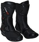 RIDERACT® Reinforced Mens Motorcycle Boot Race Ready Black Riding Sports Boots Comfort & Lightweight Anti-Slippery Motorbike Leather Boots Safety Gear (Black, us_footwear_size_system, adult, men, numeric, medium, numeric_15)