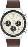 Q Timex Chronograph Leather Strap Watch (Model: TW2V42800ZV)