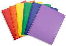 6 Pack Multicolor Plastic Pocket Fo