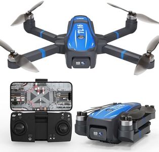 Toladrone TL16 Drone avec Caméra HD 4K pour Adultes, Positionnement Optique du Flux Moteur sans Balais Maintien de l'altitude Drones pour Débutants RC Quadcopter Pliables, Bleu