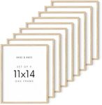 HAUS AND HUES 11x14 Wood Picture Frame Set of 9-11x14 Frame Wood Natural Wood Frame 11x14 Picture Frame Wood Picture Frames 11x14 Frame Art Poster Frames 11x14 Document Frames For 11x14