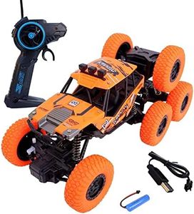 OCTRA 8 Wheel Rock Crawler Car | Remote Control Car | 1:18 Scale Rechargeable Car | Monster Truck | 4WD Climber Racing Car | Toys Car for 5 Years Old | Kids Boys (Rock Car) Multicolor