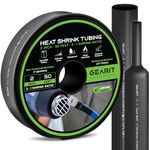 GearIT 2 inch Heat Shrink Tubing - 3:1 Ratio Adhesive Lined, Marine-Grade Waterproof Industrial Shrink Wrap, Dual-Wall Tubing, UL Approved - 50FT Roll - Black