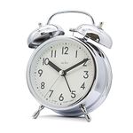 Acctim Hardwick 16127 Double Bell Alarm Clock in Chrome