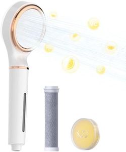 Waterdrop SF02-SL Filtered Shower Head with Handheld, Vitamin C Shower Filter, Hair & Skin Care, Softener Water for Reducing Hair Shedding, Reduce Chlorine, Lemon