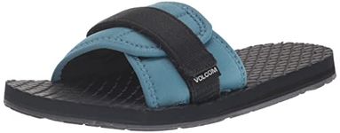 Volcom Men's Eco Recliner Slide Sandal Flip-Flop, Navy, 12 UK