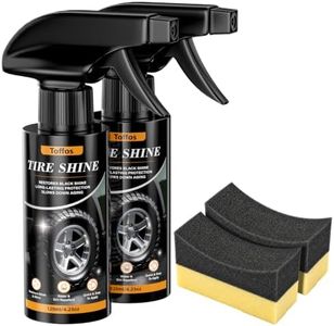 Toffos Ceramic Tire Shine Spray – Deep Black Wet-Look Finish, Long-Lasting Protection, No Sling, Non-Greasy, Easy Application, Safe for Cars, Trucks, Motorcycles, RVs & More
