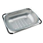 Freshome Multipurpose Expandable Square Stainless Steel New Collander for Washing Rice, Fruits, Vegetables and Grains to Filter Easily in The Kitchen Bowl YC403