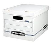 Bankers Box Stor/File Basic-Duty Storage Boxes, 6 Pack (70325),White/Blue