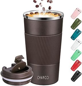 Travel Coffee Mug Spill Proof 16 oz Insulated Coffee Mug with Leakproof Lid, Stainless Steel Vacuum Insulated Tumbler Thermal Coffee Cup for Hot and Cold Drinks -510ml,Brown