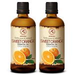 Orange Essential Oil 200ml - Citrus Sinensis - Brazil - 100% Pure for Good Sleep - Bathing - Beauty - Body Care - Relaxation - Massage - Spa - Room Fragrance