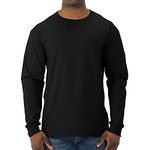 Jerzees Men's Adult Long Sleeve Tee, Black, Large