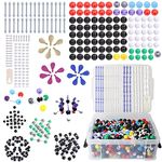 Chemistry Structure Kit, 974 PCS Molecular Model Kit, with Atomic/Bond/Charge-Cloud, Organic/Inorganic Model Kit for Student and Teacher, Modeling Science Kit for Space Imagination/Learning/Teaching