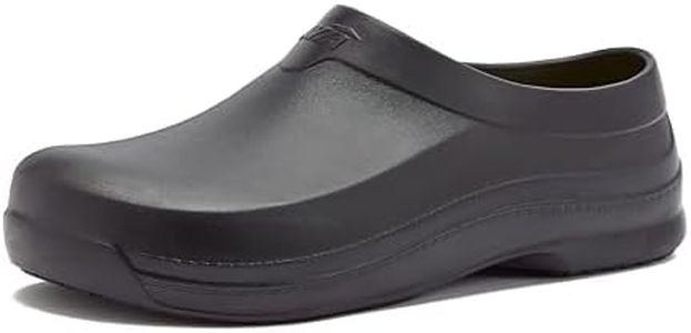 Avia Flame Men's Clogs, Slip Resistant Shoes for Men Food Service, Non Slip Restaurant and Chef Shoes Men Slip Resistant for Kitchen Work or Nursing - Black, 10 Medium