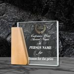 Sonloka Personalized Trophies with Text, Custom Crystal Trophies for Parties, Sports Match, Corporate Events and Employee Reward Programs, Unique and Meaningful Gifts (Crystal Trophy C)