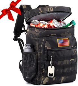 BERRYRIZZ Tactical Backpack Cooler for Men, 25L Large Insulated Backpack Leak-Proof, Heavy Duty Lunch Backpack, Waterproof Ice Chest Bag Women Adults Work Daytrip Camping Beach, Tactical Black Camo