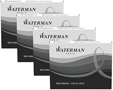 Waterman Standard Long Ink Cartridges for Fountain Pens, Intense Black, 32-Count