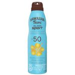 Hawaiian Tropic Island Sport Clear Spray Sunscreen SPF 50, 170g | Hawaiian Tropic Sunscreen SPF 50, Sunscreen, Spray On Sunscreen, Body Sunscreen Spray, 170g