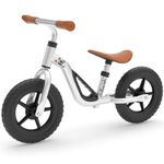 Chillafish Lightweight Kids' Balance Bike - Silver | Adjustable Seat & Handlebar Balance Bike with Puncture-Proof Wheels, a Carry Handle & Custom Moulded Seat for Toddlers | Ages 18 Months to 4 Years