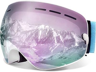 Juli Ski Goggles,Winter Snow Sports Snowboard Goggles with Anti-Fog UV Protection Interchangeable Spherical Dual Lens for Men Women & Youth Snowmobile Skiing Skating