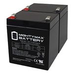 Mighty Max Battery 12V 5Ah F2 SLA Replacement Battery for Razor E100 Red 13111260-2 Pack