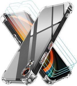 iVoler 4 in 1 Cover per Samsung Galaxy Xcover 7 / Samsung Galaxy Xcover7 con 3 Pezzi Pellicola Vetro Temperato, Trasparente Antiurto Custodia, Sottile Morbida in Silicone TPU Protettiva Case