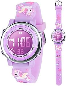 Relojes Digitales para niños pequeños niñas,Dibujos Animados Bonitos en 3D, Luces de 7 Colores, Reloj de Pulsera electrónico Deportivo Impermeable, Regalo para niños
