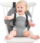 Portable Safety Seat Harness for Baby High Chair, Foldable Washable Cloth Harness Chair Ajustable Straps for Infant Feeding, Universal Baby Dining Desk Safety Harness for Travel, Home, Restaurant