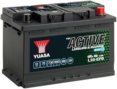 Yuasa L28-EFB 12V 75Ah 730CCA EFB Maintenance Free High Performance Leisure & Marine Battery
