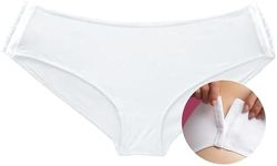 Slick Chicks Women’s Signature Hipster Panty - Post Surgery Underwear (XL,White)