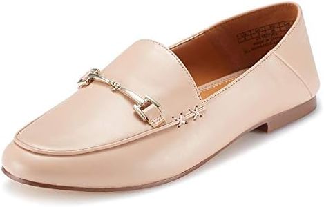 JENN ARDOR Loafers for Women Flats Shoes Womens Penny Loafers Slip On Pointed Toe Comfortable Office Work Driving Flats Fashion Dress Shoes for Women Nude