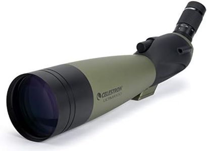 Celestron – Ultima 100 Angled Spotting Scope – 22-66x Zoom Eyepiece – Multi-Coated Optics for Bird Watching, Wildlife, Scenery and Hunting – Waterproof & Fogproof– Includes Soft Carrying Case