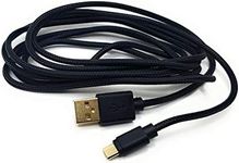 MainCore 3m Black Micro USB Cable 2.0 BRAIDED 24AWG Gold Contacts High Speed Charger Charging Lead Cord