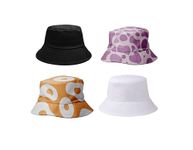 Bucket Hat Unisex Cotton Smile face Summer Hat Fisherman Reversible Hat Travel Bucket Beach Sun Hat Outdoor Cap for Men and Women (Black, Orange, White,Purple)