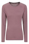 Mountain Warehouse IsoCool Dynamic Womens Top - Comfortable Ladies Tshirt, Long Sleeve Top, Lightweight, Fast Dry, Breathable - For Spring Summer, & Travelling Dusky Purple 8