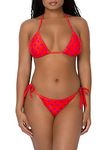 Smart & Sexy Women's Standard String Bikini Set, Bright Polka Dot Print, M