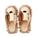 Yardwe 1 Pair Mop Slippers Floor Cleaning Slippers Washable Reusable Floor Polishing Dust Shoe Slippers