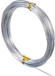 ART IFACT 20 Meters - 16 Gauge (1.6mm) Aluminium Silver Art and Craft Wire for Jewellery Making, Flower Decoration and Floral Arrangement