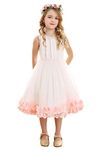 Bow Dream Flower Girl Dress Petal Blush Pink 4