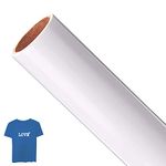 TOYMIS 1 Roll Heat Transfer Vinyl Iron-On Vinyl for T-Shirt, Hats, Clothing, Compatible with Cricut Cameo Heat Press Machine Sublimation (White, 12 inch x 5 feet)
