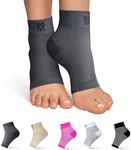 FlexAdapt Plantar Fasciitis Compression Socks for (1 Pair) – Compression Sleeve for Achilles Tendonitis Relief, Plantar Fasciitis Relief, Foot Swelling - Gray - Large