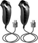 2 Pack Nunchuck Controller for Wii, FISUPER Replacement Remote Video Gamepad Joystick for Wii/Wii U Console (Black)